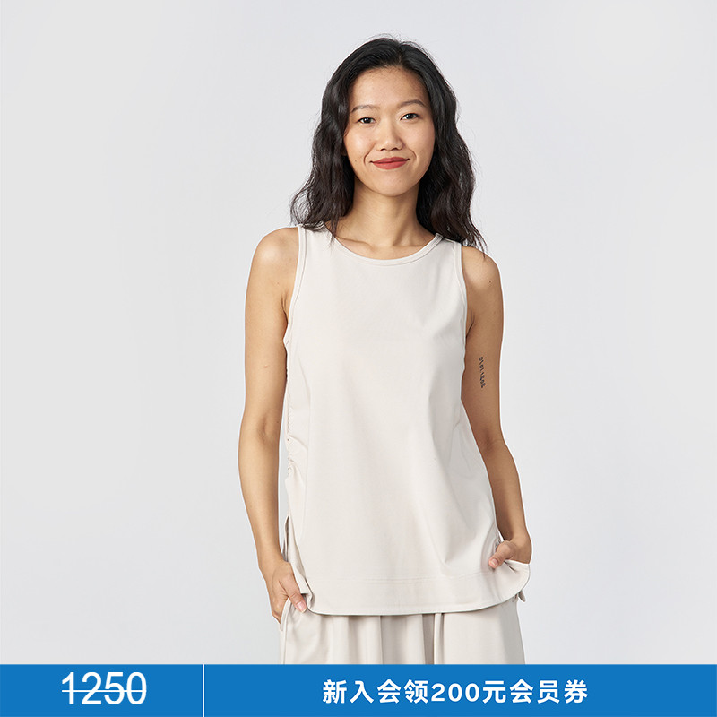 kleeklee丝光罗纹单穿背心