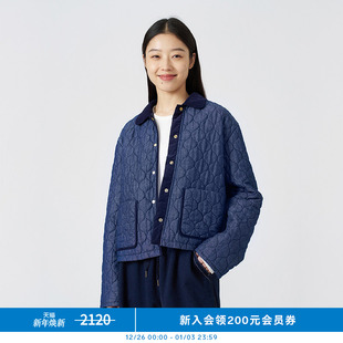 klee 靛蓝染棉麻牛仔小袄K0243JA09 女装