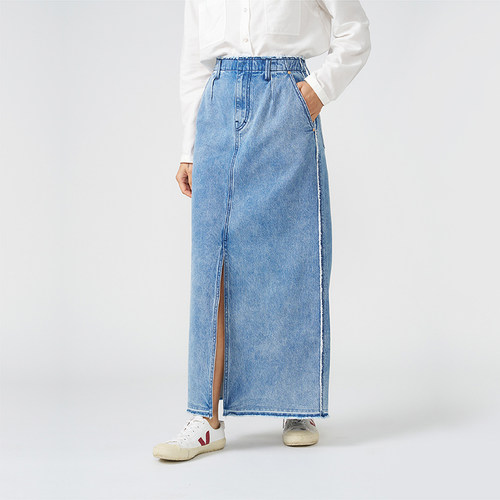 棉直筒裙KleeKlee牛仔