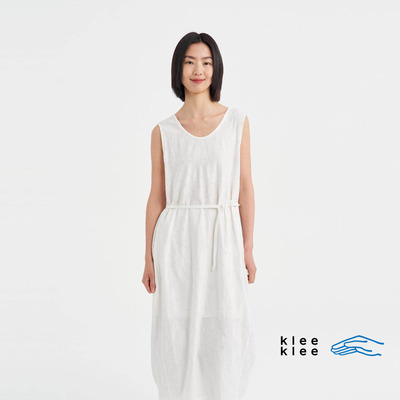 kleeklee环保棉提花连衣裙