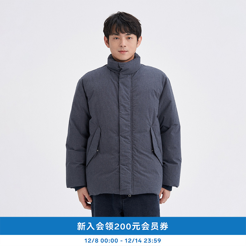 kleeklee25年冬季男装环保棉蓝布厚羽绒外套 K1253DO03