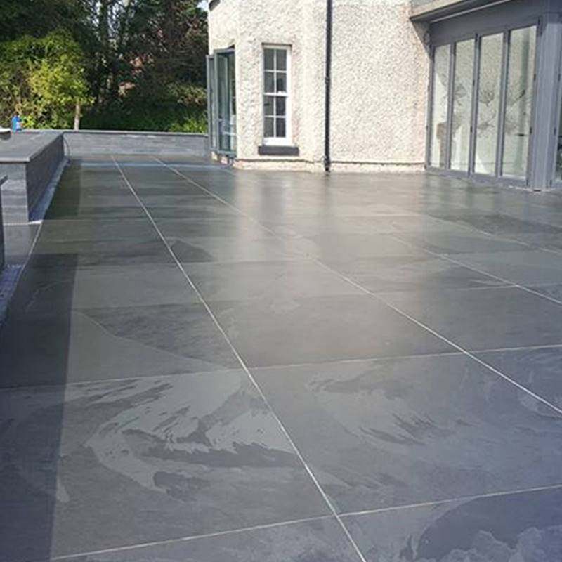 天然机切仿古文化石室内外花园庭院抛光地砖石材精磨面亚光青石板