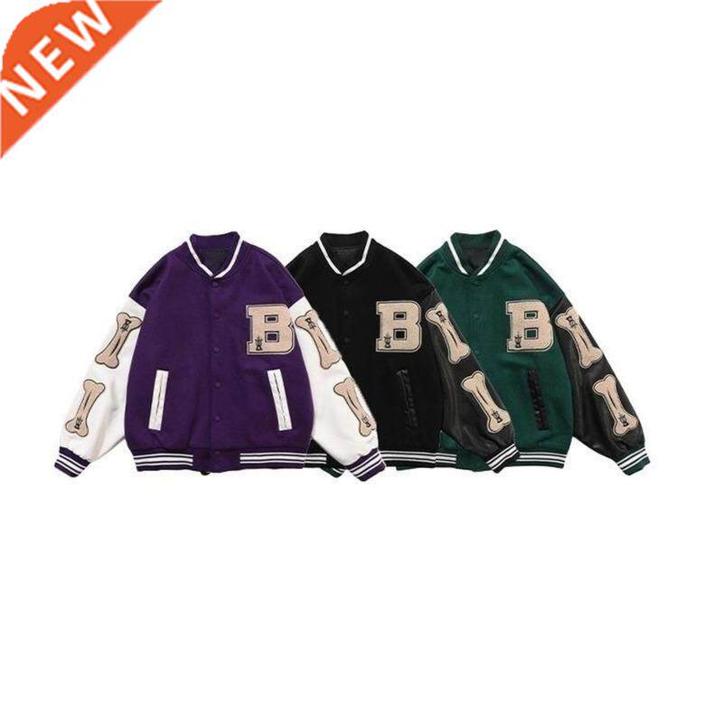 HARAJUKU BOMBER JACKETS WOMEN COAT MENS COUPLE BASEBALL JAC