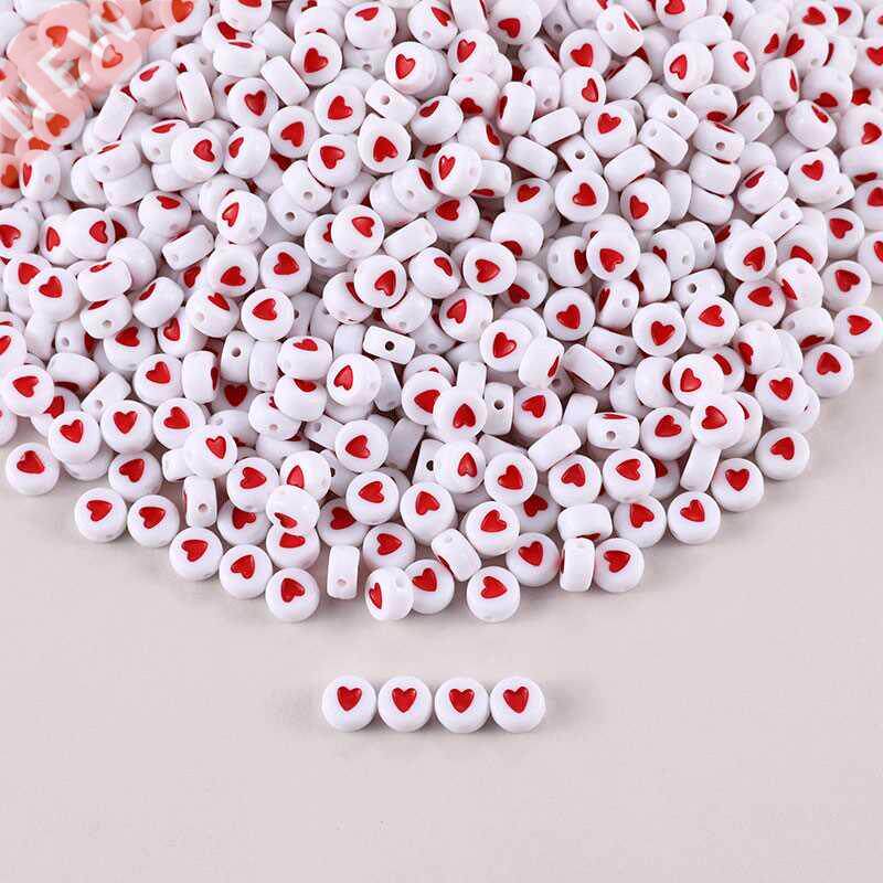 100/200/500pcs het beads for jewelry making acrylic mixed