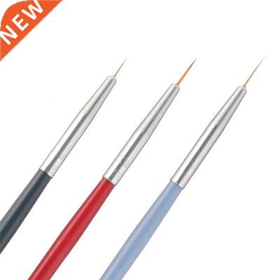 3PCS Paint Brush Fine Hook Line Pen Different Size Nail Art