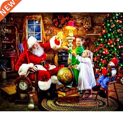 Christmas Family Cross Stitch Kit Needlework Craft Set Canv