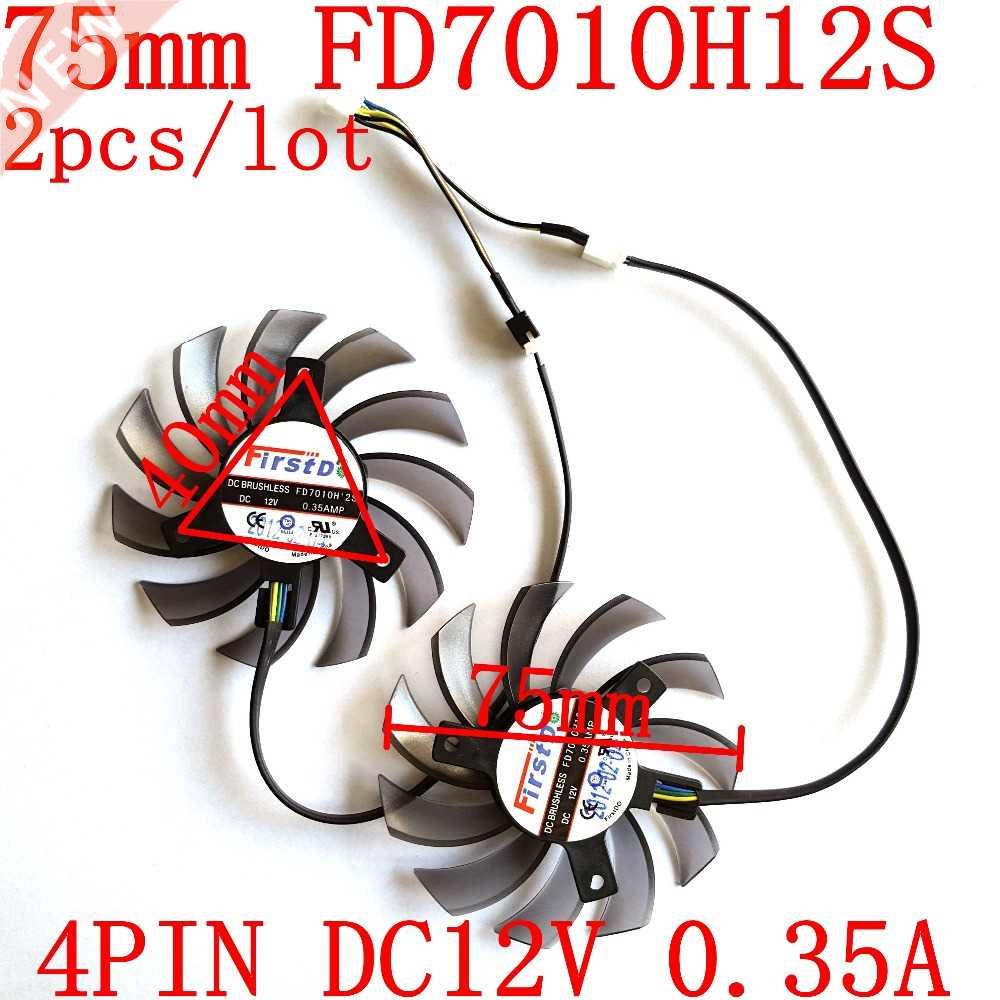 Laptop Fan Replacement Firstd FD7010H12S 75mm 4Pin 12V 0.35