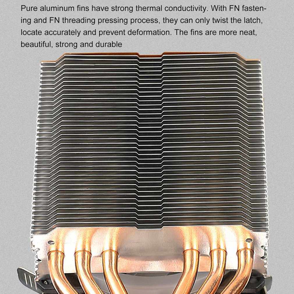 6 HEATPPES RGB CPU COOLER RADATOR SLENT 1366AMD X79 X58 C