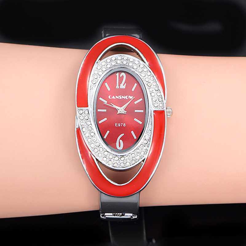 MONTRE FEMME CREATVE LUXURY WOMEN RHNESTONE BRACELET WATCH