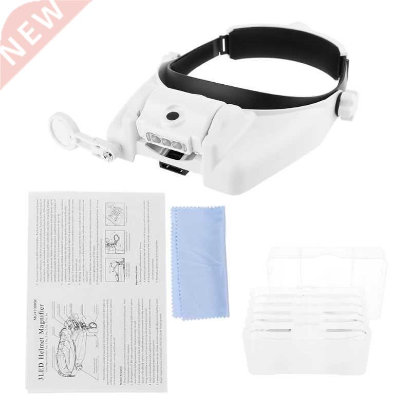 Headband Magnifier Loupe Led Magnifying Glass Watchmaker Rep