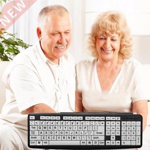 Print Keys Wired for Laptop 107 Desktop Large USB Keyboard