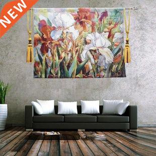 Tapestry Textile Belgium Home Decor Landscape Poppy