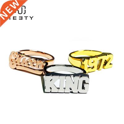IMEETY cuom signet rings handcraft year rings design pers
