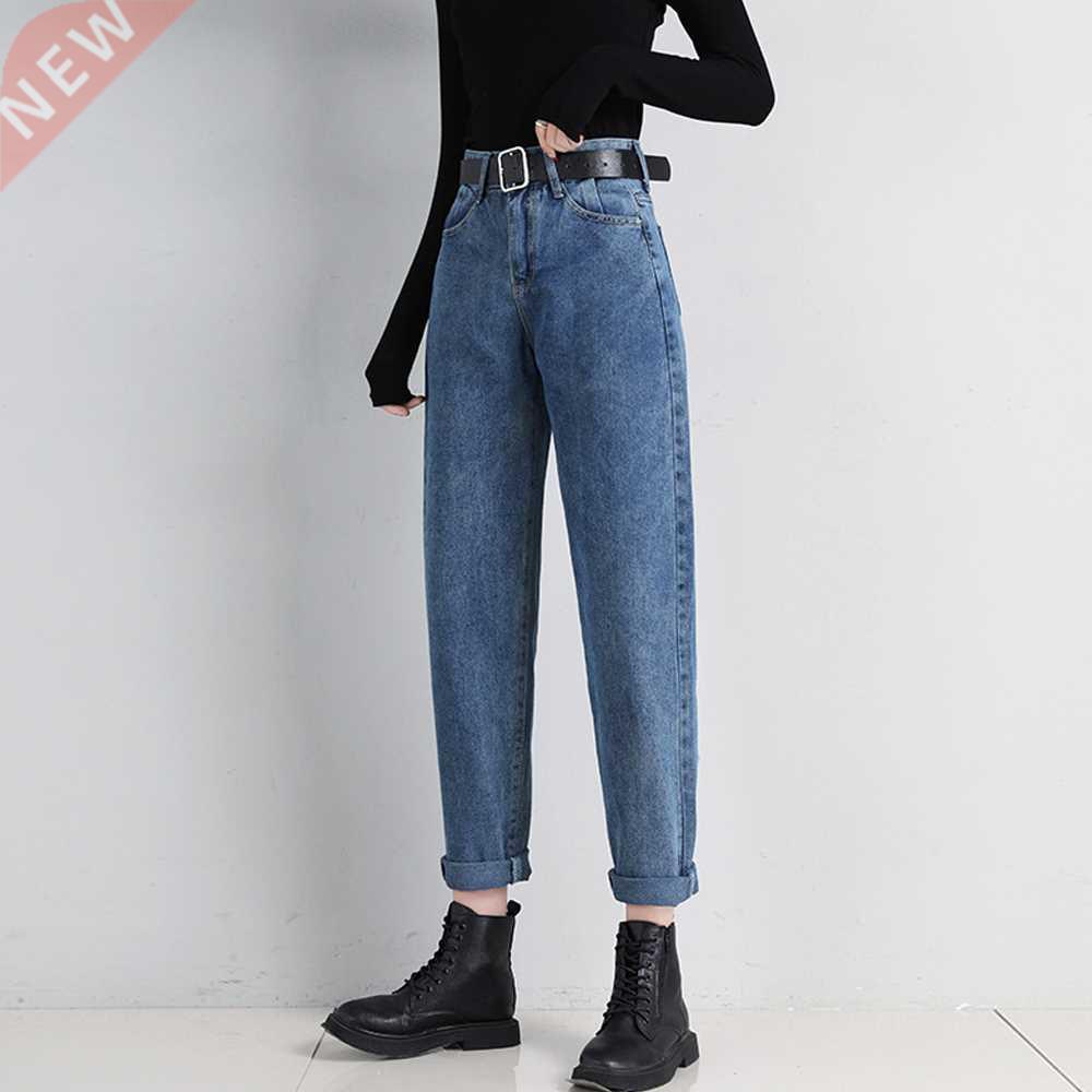 2022 New Mom Jeans Woman Plus Size Loose High Waist Denim Pa