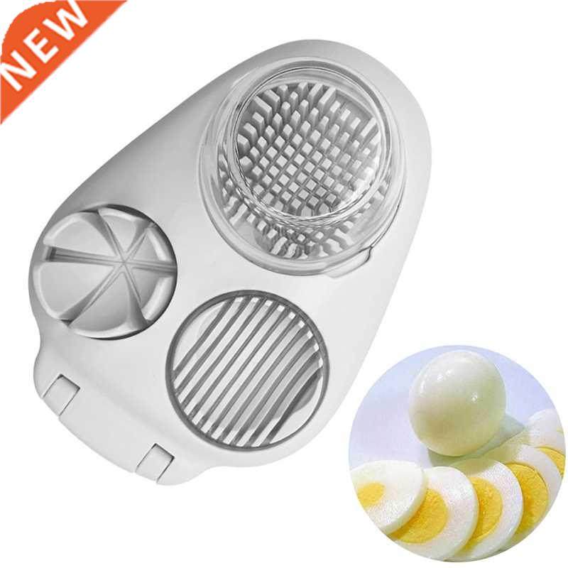 3 in 1 practical white eggs slicer manual home dicing stain