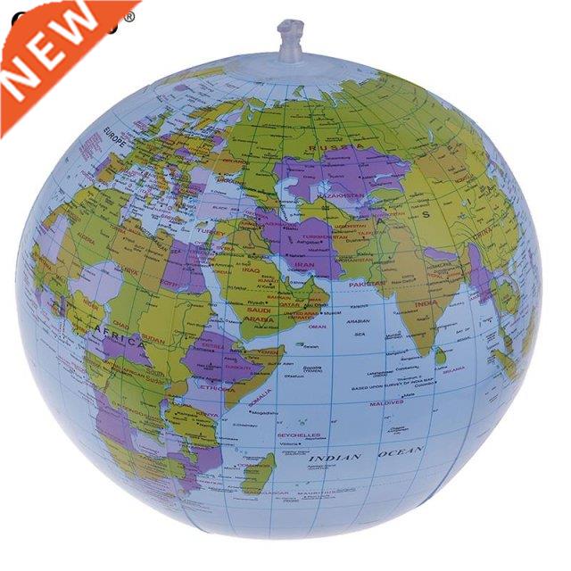 1X 40cm Inflatable World Globe Earth Map Ball Educational Su