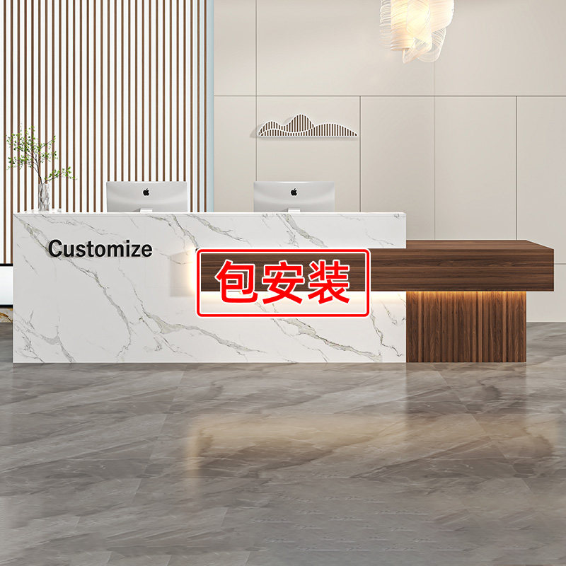 轻奢吧台收银台店铺小型商用餐饮前台接待台服装店美容院柜台桌