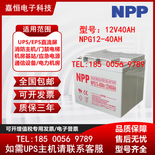 铅酸免维护胶体 NPG12 12V40AH全新正品 质保三年