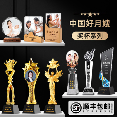 月嫂奖杯定制定做锦旗送月嫂下户礼物阿姨护理师保姆妈妈感谢礼物
