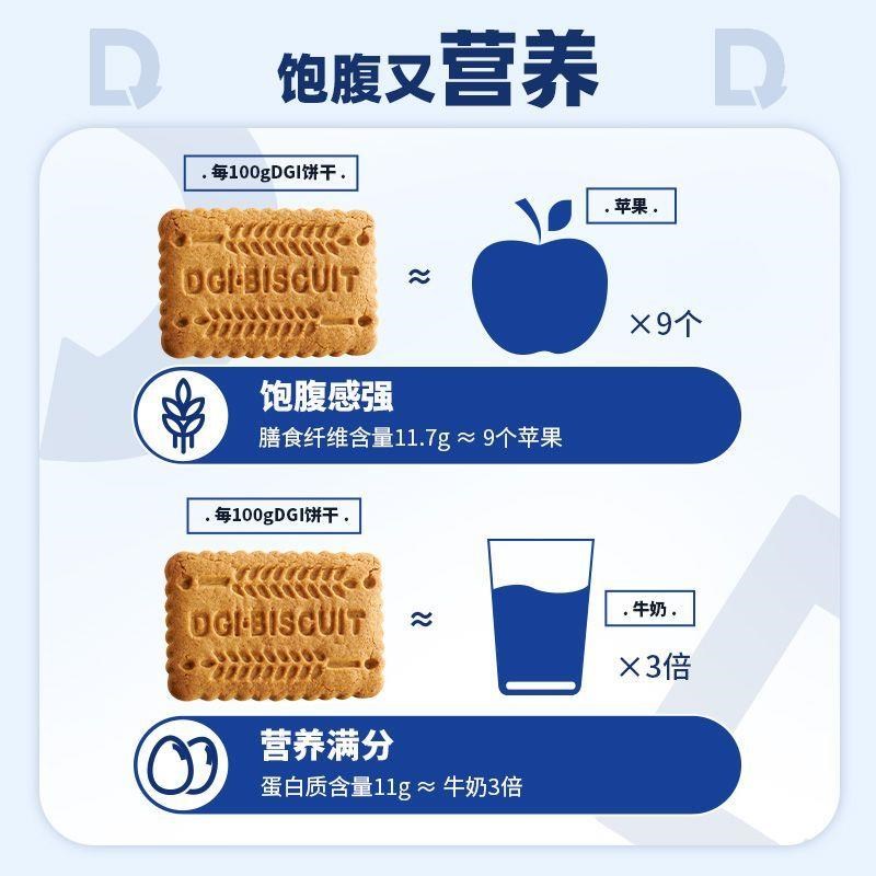 DGI饼干低GiI饱腹代餐全麦饼干无糖精孕妇零食卡脂魔芋粗粮高纤维