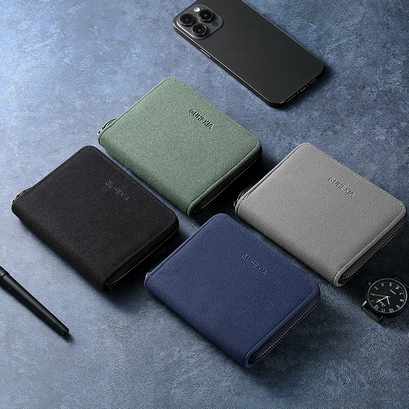 卡包男士翻毛皮卡片包证件防消磁收纳包银包卡夹证件包钱包卡套女