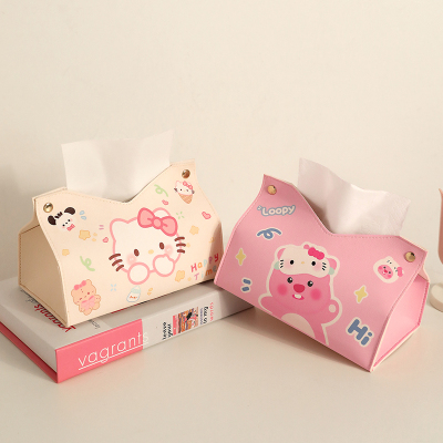 招手海狸可爱卡通纸巾盒高级抽纸盒家用客厅车载桌面创意餐巾纸盒