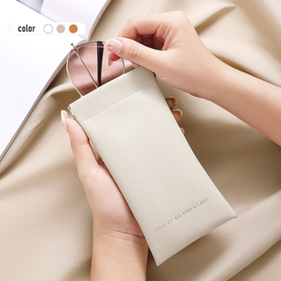 眼镜袋女墨镜太阳镜收纳盒便携弹片放近视眼睛包自动闭合保护套男