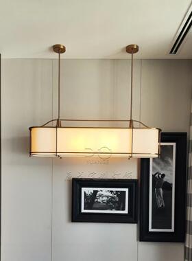 工厂直销新中式餐厅吊灯中国风禅意茶室吧台长条布艺灯具定制酒店