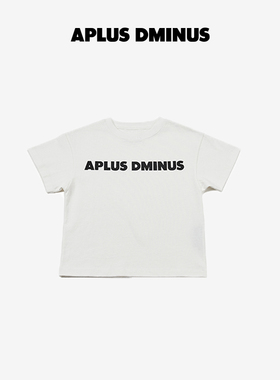 APLUS DMINUS童装夏季经典款LOGO印花T恤女男童纯棉短袖中大童