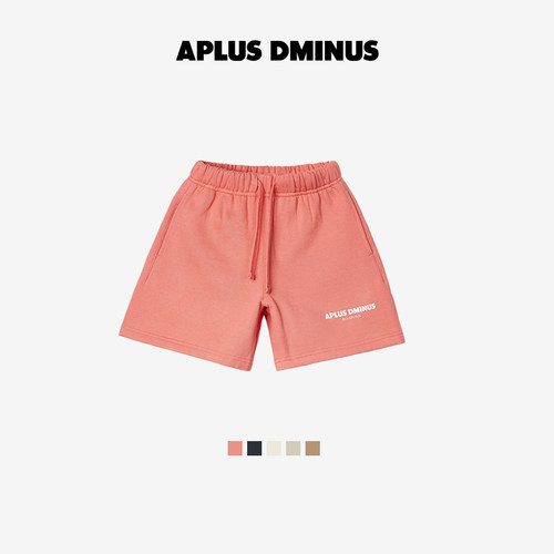 APLUS DMINUS【毛圈薄款】潮牌夏时尚徽标抽绳儿童运动裤中大童装