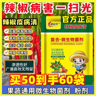 科沃华辣椒疫病清杀菌剂辣椒卷叶病复合微生物农用炭疽黄枯萎根腐