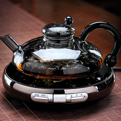 超薄迷你电陶炉煮茶壶套装2025新款多功能静音小型茶炉烧水玻璃壶