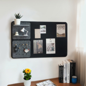 毛毡板照片墙面装 饰自粘墙贴毛毡板置物架洞板遮丑免打孔不伤墙