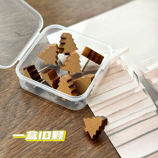 创意圣诞树木质图钉手工DIY按钉软木板留言钉照片墙钉子工字钉