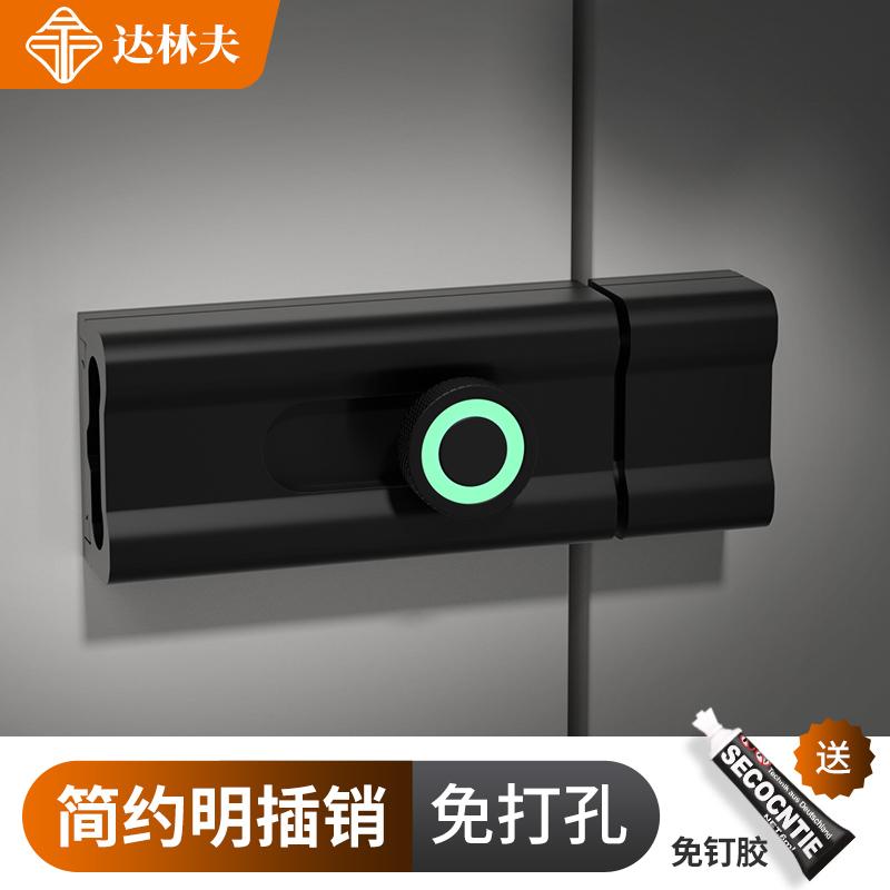 免打孔插销锁门栓防盗门拴反锁门神器明装卧室房门老式插销扣新款