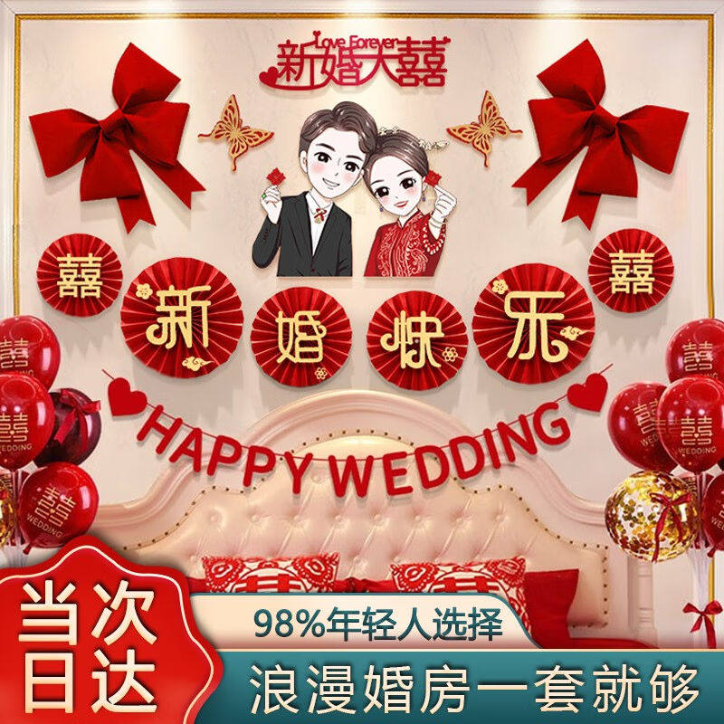 温妤WXPYU婚房布置套装结婚装饰男女方卧室客厅墙面气球拉花新房怎么样,好用不?