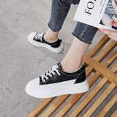 女春季 百搭休闲运动潮流板鞋 2025新款 单鞋 2203 爆款 4cm厚底小白鞋