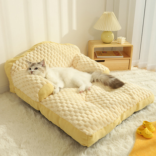 通用猫垫子睡觉用可拆洗狗窝猫睡垫冬季 猫窝四季 保暖宠物沙发猫床