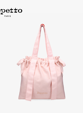 REPETTO丽派朵 单肩方形粉色托特包黑色手提包 2026早春新品