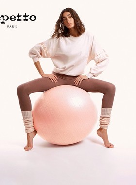 REPETTO丽派朵 女士缎带设计宽松休闲套头长袖加绒卫衣 秋冬新款