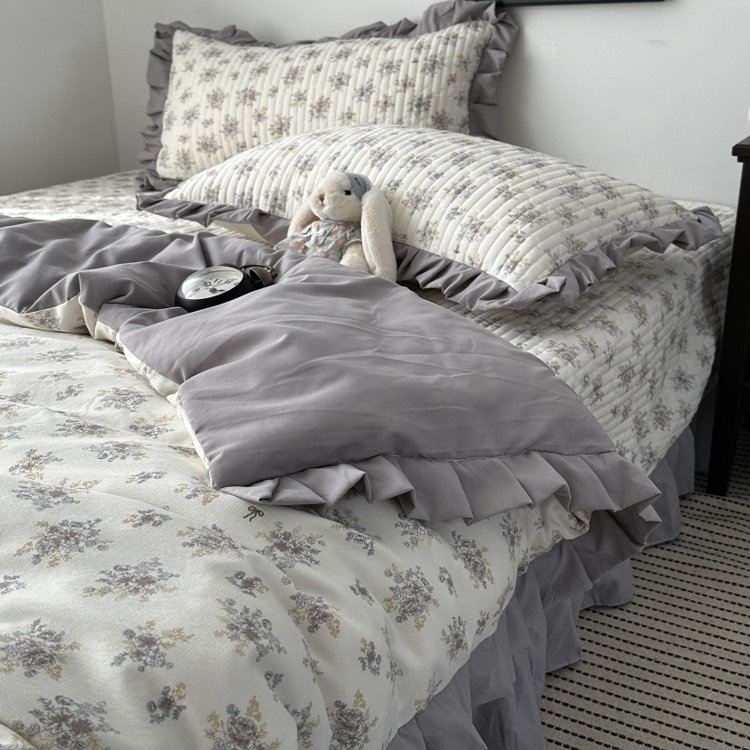 【可水洗夹棉床盖款四件套床品】