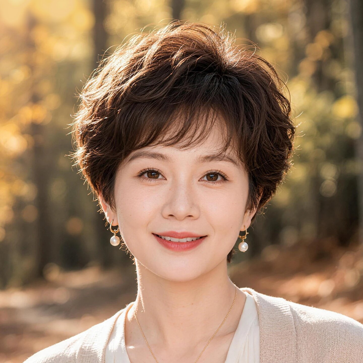 气质妈妈透气全头套假发