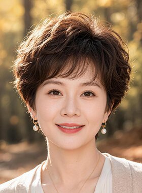 气质妈妈透气全头套假发