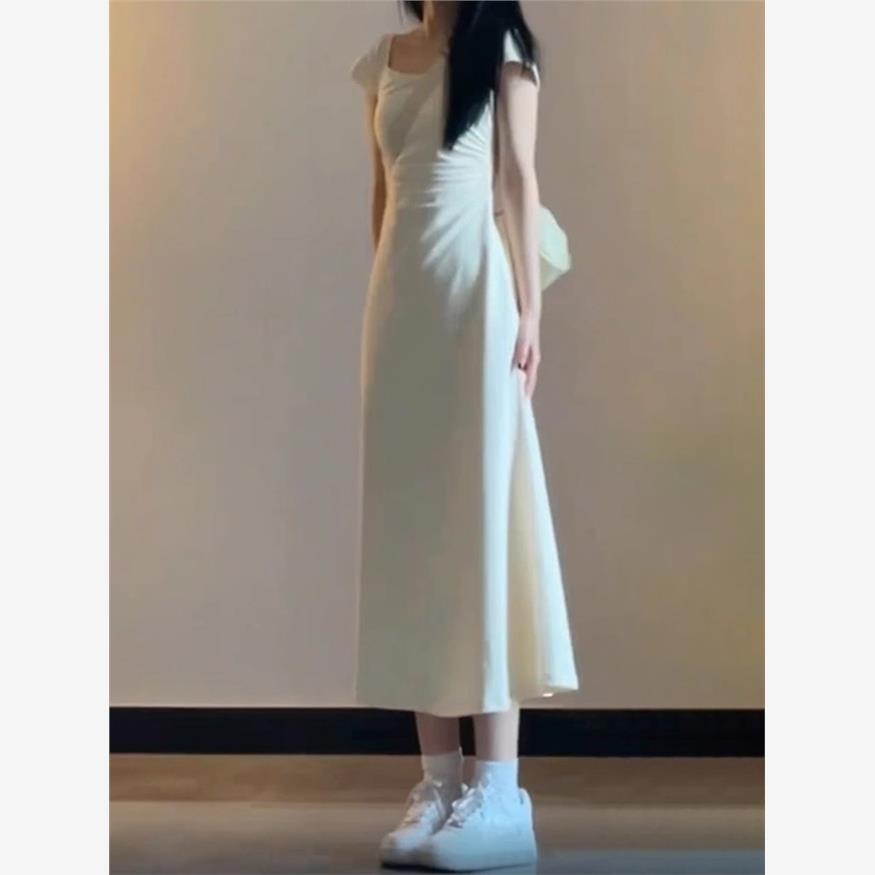 修身鱼尾长裙小众设计夏