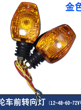 电动三路车配件前转向灯转弯灯12V48V60V电摩转向灯三轮改装配件