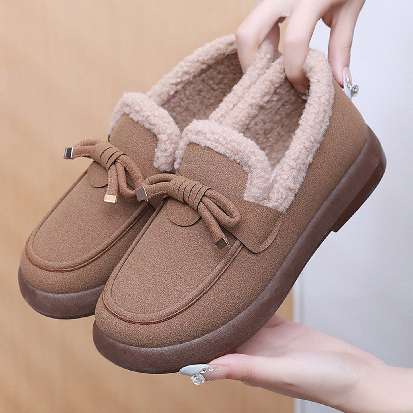 老北京布鞋女棉鞋一脚蹬妈妈鞋冬季加绒加厚保暖豆豆鞋休闲毛毛鞋,女鞋,乐福鞋（豆豆鞋）,淘宝优惠券,粉丝福利购,淘宝优惠卷