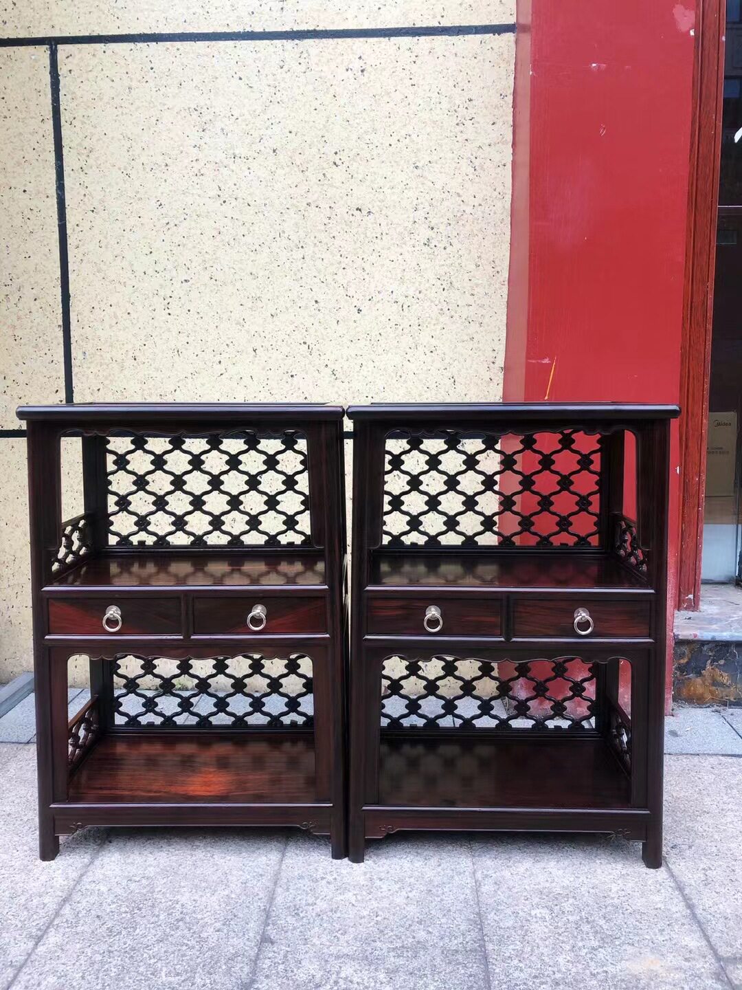 印尼黑酸枝阔叶黄檀茶水柜圆角柜文玩柜仿古典新中式红木家具