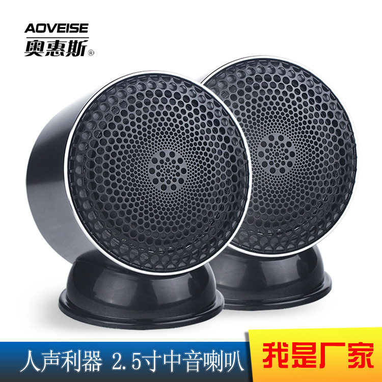 汽车音响喇叭中置外置家用环绕前后双喇叭2.5寸中音喇叭改装