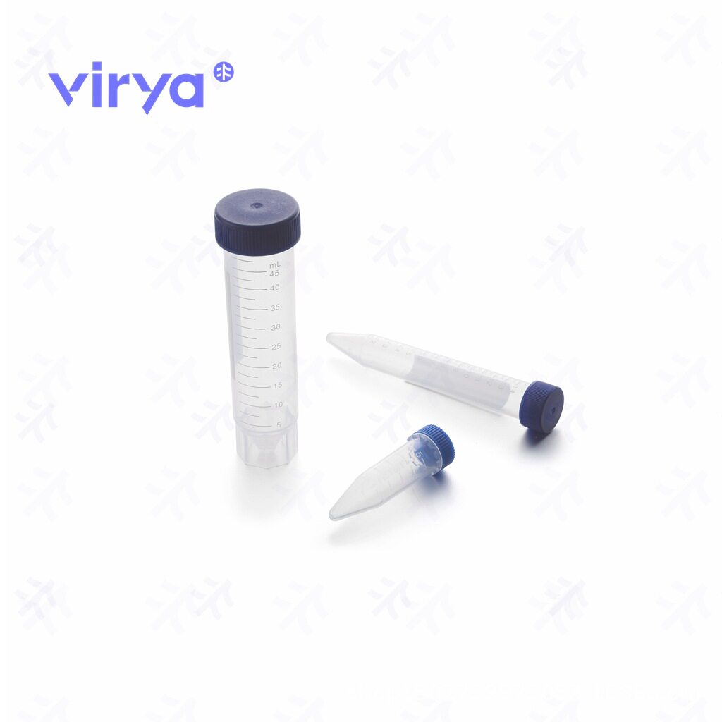 Virya 透明离心管 容量5毫升 螺口锥底微量离心尖底管 3111506