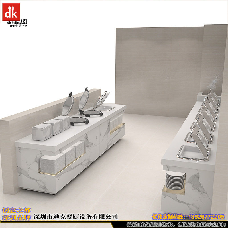 酒店布菲台定制款式齐全 国企单位高职餐厅自助餐台 自助餐台预算